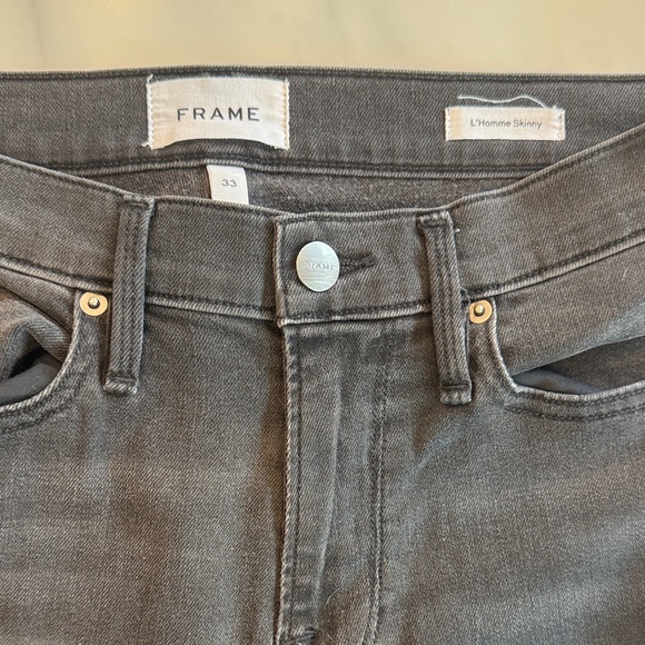 Frame Denim Men's Skinny Jeans in Black - Picture 2 of 6
